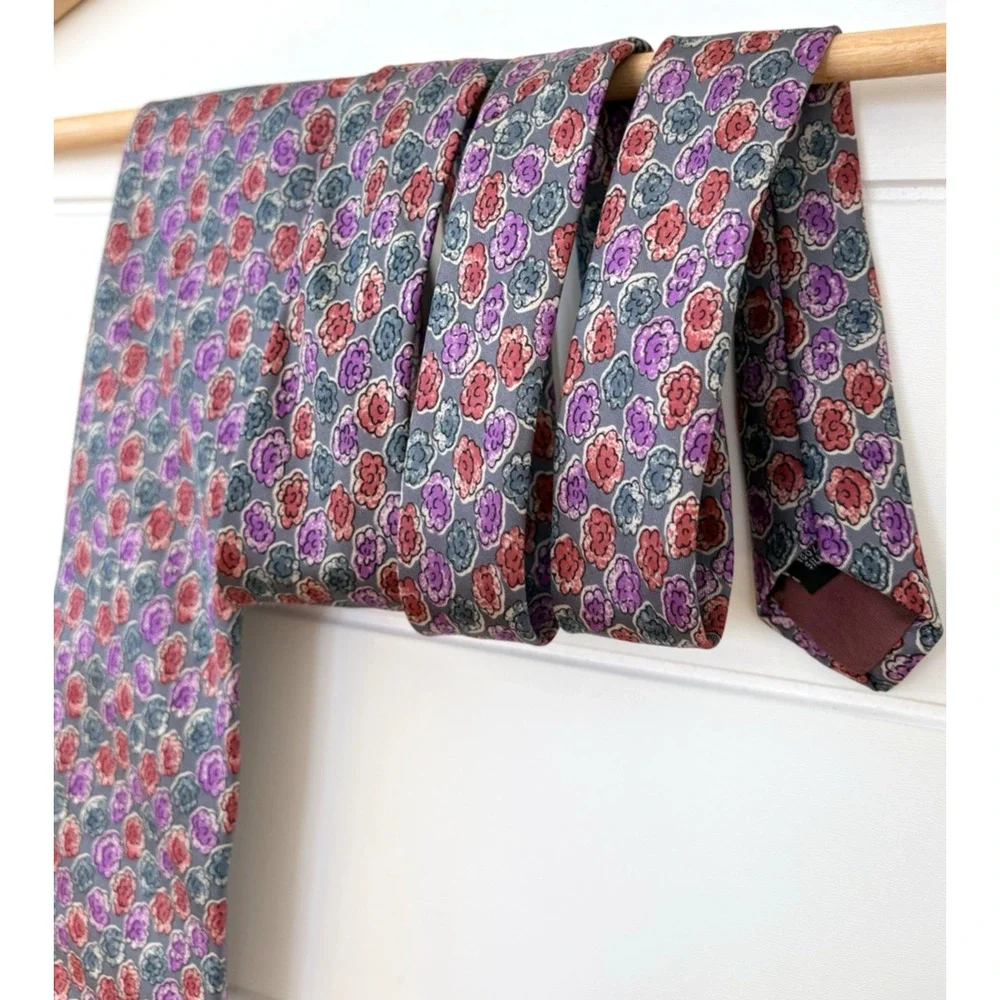 Classics Debenhams Floral Silk Tie Classic W 3.5